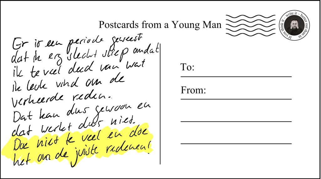 Postcard #10 Het juist doen om de verkeerde&nbsp;reden