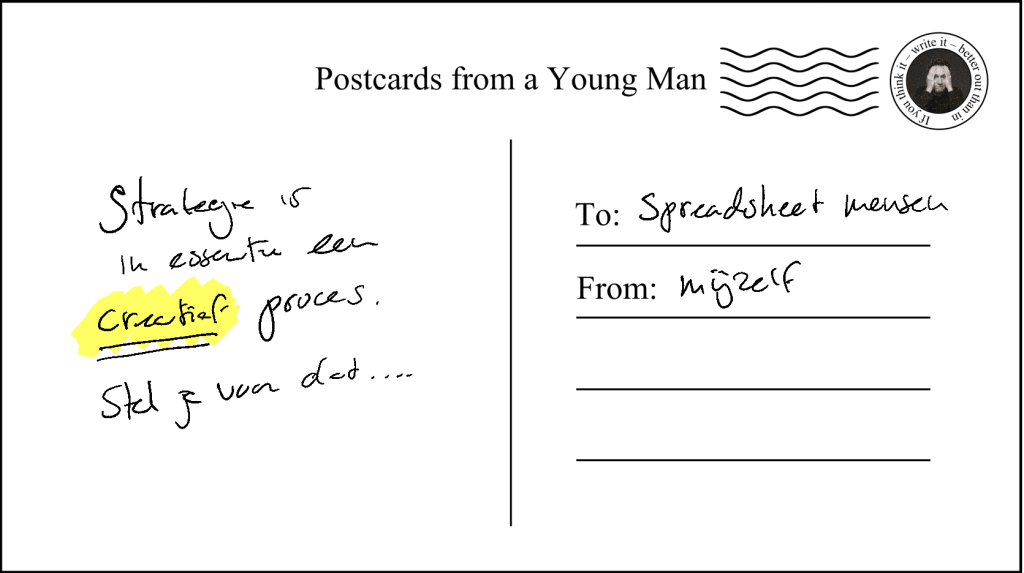 Postcard #13 Strategie is een creatief&nbsp;proces