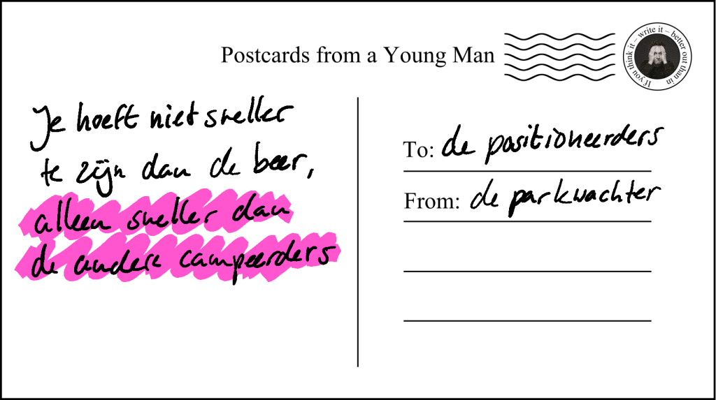 Postcard #20 Het inzicht van het jaar…(nou ja voor mij&nbsp;dan)